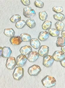 30pcs Magic Mocha Ripple Aurora Crystal Nail Charms - 3D Rhinestones Decorations For Flat Bottom Nails - Multicolor - View 5