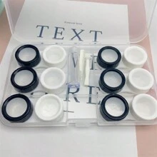 1 件 6 副装便携式隐形眼镜盒，双头收纳盒，适合日常使用，超值装隐形眼镜，眼睛隐形眼镜，彩色隐形眼镜，万圣节 - 彩色 - 查看 10