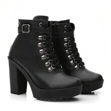 Women Pant Boots - màu đen - Xem 3
