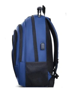 Unisex Backpack Water Resistant Waterproof Reinforced Steel Cable For Travel School Social Elegant Great Promotion Random Model Shipping - 黑色 - 查看 3