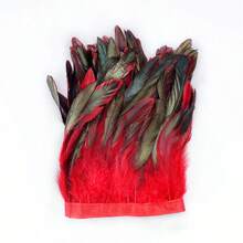 1M 15-20cm/6-8英吋嘉年華人造公雞羽毛飾邊，縫製衣物裝飾DIY羽毛手工藝品，頭飾、返校季羽毛派對婚禮手工配件 - 彩色 - 查看 7