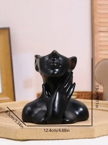 1 件精美人体艺术设计化妆眉笔刷化妆品收纳盒，北欧家居装饰，办公桌文具整理的高端艺术装饰品，花瓶，美容工具收纳瓶，电视柜家居装饰，偶尔派对礼物，假日海滩，浴室收藏，卧室收藏，大容量 - 彩色 - 查看 3