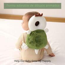 Bebé 1 pieza Almohada de tortuga Antigolpes Protector Cabeza Acolchadas - Verde militar - Ver 6