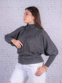 Women Sweaters - Màu xám đen - Xem 6