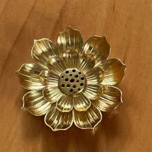 蓮花香線盤, 家庭用沉香和沉香香燻器,帶有多孔支架和灰缸托盤 - 彩色 - 查看 7