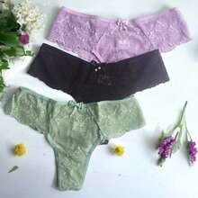 Conjunto de Lingerie Rendado Sutiã Meia Taça e bojo forrado Luxo Calcinha fio dental Sexy Lingerie Feminina