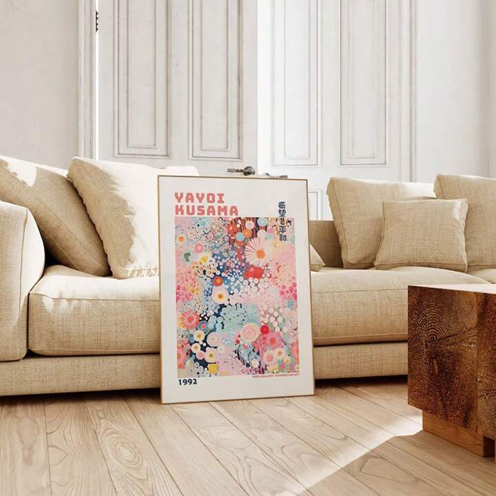 限定マット額装品/草間彌生/4点セット/インテリア/アート/特別品/ポスター Amazon.co.jp: 日本人アーティスト草間彌生絵画インテリア無限大
