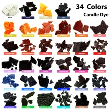 34 Color Wax Dye For Candle Making 5g/0.17oz, Includes  Dye Candle Color Dye, Candle Dye For Soy Wax Candles Making