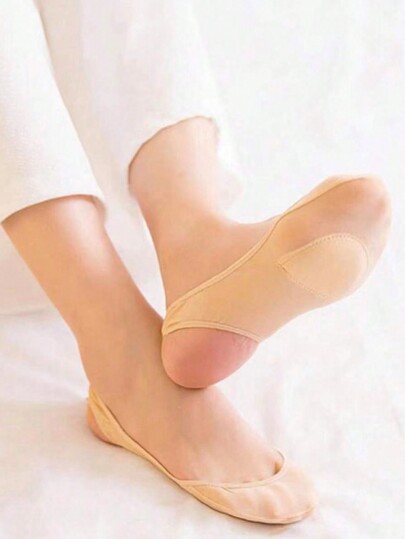 2 piezas, Cojín para media palma, Verano suave e invisible, Sección delgada, Tacones altos de silicona antideslizante para mujeres tacones altos y zapatillas de hombre para uso diario de verano