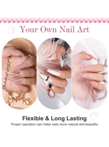 Colores de uñas en gel Poly: kit de 6 colores de gel de extensión Poly en tonos nude, rosa y marrón, adecuado para la vida diaria casual, kit de salón de uñas de manicura de gel UV removible, kit de gel de extensión de uñas construtoras, herramientas de belleza de arte de uñas DIY, regalos para el día de San Valentín/Navidad para mujeres