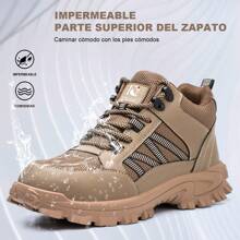 Tenis De Seguridad Industrial Zapatos Trabajo Botas - Marrón - Ver 5