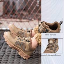 Tenis De Seguridad Industrial Zapatos Trabajo Botas - Marrón - Ver 8