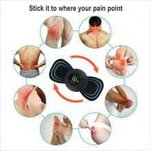 4X Portable Mini Electric Neck Massager Cervical Massage Stimulator Stickers - Multicolor - View 2