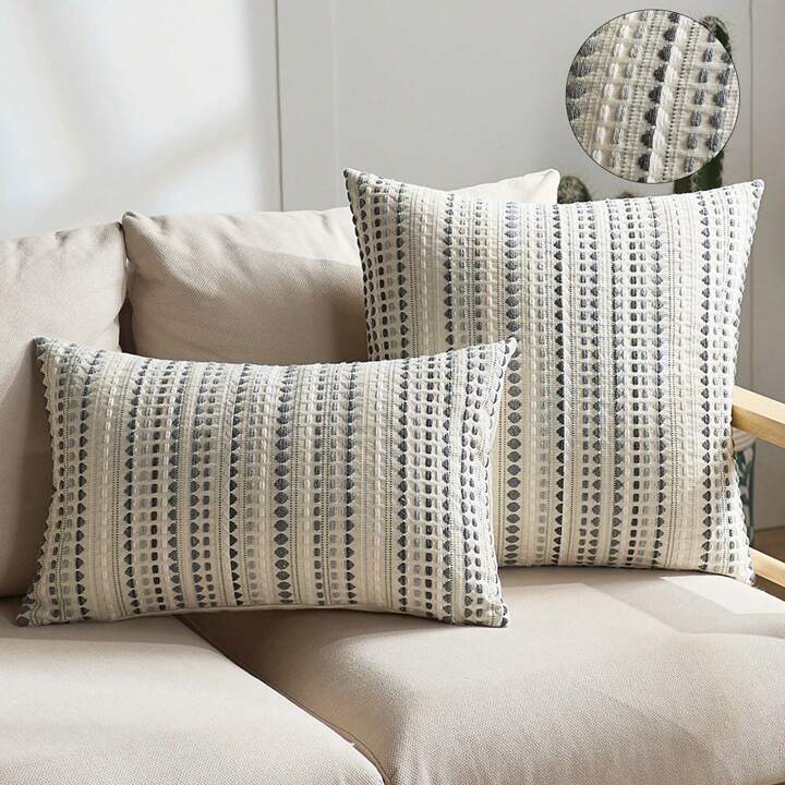 1pc Modern Nordic Style Colorful Woven Polka Dot Pillow Case Suitable For Bedroom Sofa Car Pillow Cover No Pillow Inner SHEIN USA