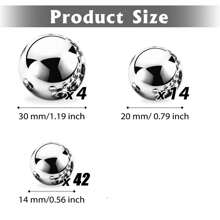 60 颗浮珠无孔珍珠适用于花瓶，高光珍珠珠子花瓶填充物适用于中心装饰，象牙珍珠，30 毫米 20 毫米和 14 毫米，DIY 婚礼、生日、周年纪念、圣诞节中心装饰