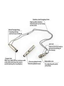 1入組寵物訓練哨，幼犬訓練行為輔助配件，藍色防吠噪控制器，用於召回和調控寵物行為 - 銀色 - 查看 3