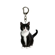 1 件 2D 亚克力奶牛猫蓝猫形吊坠钥匙扣背包装饰礼品配件汽车配件包饰背包适合学校字母 - 彩色 - 查看 13