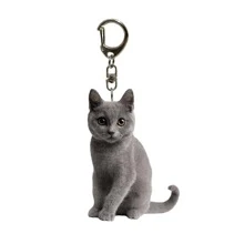 1 件 2D 亚克力奶牛猫蓝猫形吊坠钥匙扣背包装饰礼品配件汽车配件包饰背包适合学校字母 - 彩色 - 查看 15