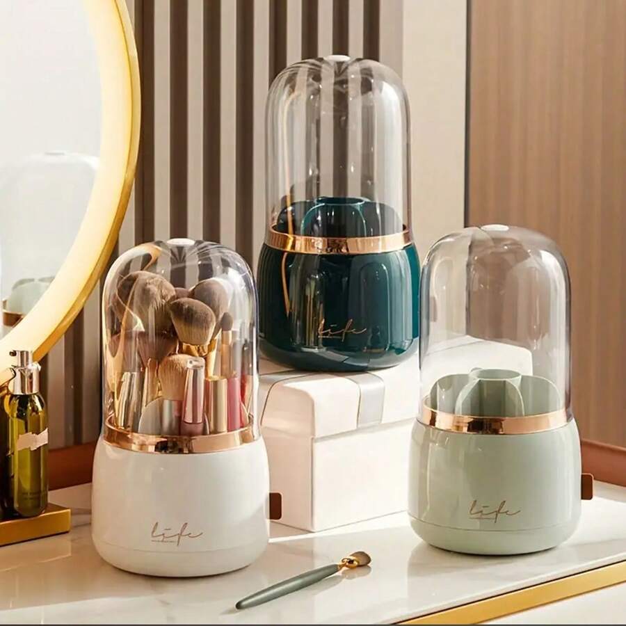 1pc Cosmetic Brush Storage Box Makeup Vanity Organizer For Brushes, Eyebrow Pencils, And Pens