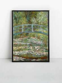 1入組帆布海報，克洛德莫內《睡蓮池上的橋》名畫復古藝術海報經典印刷家居牆壁裝飾客廳、臥室、牆壁裝飾、家居裝飾，無框 - 彩色 - 查看 4