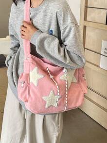 Toth High-Capacity Design College Student Crossbody Bag, Unique Original Backpack - Pink - View 9