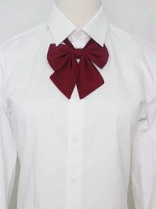 1 Peça Gravata Grande de Acessório de Colarinho Feita à Mão em Poliéster Sólido, Adequada para Uniforme Escolar, Uniforme JK, Uso Diário, Feriados e Festivais do Dia dos Namorados