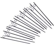 Rebar Stake With Loop 16pcs Grip Rebar 3/8x 18 Inch Steel Durable Heavy Duty Tent Canopy Ground Stakes With Angled Ends And 1 Inch Loops For Campsites And Canopies - 黑色 - 查看 2
