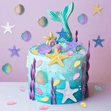 贝壳海星树脂装饰 8 件套，适合海滩主题派对、婚礼生日派对、DIY 工艺品、海底海洋装饰、DIY 手机壳工艺品、珠宝配饰 - 彩色 - 查看 11