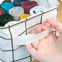 1pc Handle Printed Storage Basket, Waterproof Desktop Organizer Box, Fabric Closet Storage Bin, Suitable For Home Decor, Bedroom, Dorm And Office, Cute Desktop Sundries Storage Bucket - Green - View 9