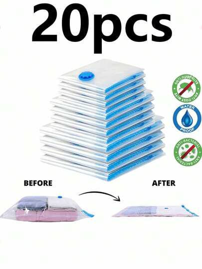 10/5/1pc 真空压缩储物袋, 衣柜衣物收纳袋, 防尘防潮衣物收纳袋, 可重复使用的折叠真空袋, 多功能衣物收纳袋, 毛毯, 羽绒服, 枕头, 被子, 旅行服装裤子鞋子牛仔裤靴子裙子卧室, 收纳袋, 家庭收纳, 女式白色 T 恤, 女式黑色裤子, 女士冬装, 连衣裙,