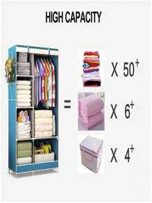 Armario ropero de Tela CLOSET PEGABLE R07, R87 Armario plegable de tela no tejida Simple - Multicolor - Ver 6