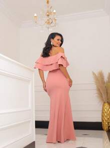 Women Maxi Dresses - Rusty Rose - View 4