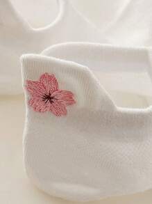 1/3/5/6/10双女士梅花刺绣纯色柔软透气防滑护跟袜隐形袜适合夏季日常穿着