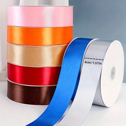 1 Rollo de elegante cinta de satén, cinta de seda de colores para manualidades DIY, hacer lazos, decoración de boda, envolver regalos y decoración de fiestas - Disponible en múltiples colores, 25 yardas / 100 yardas