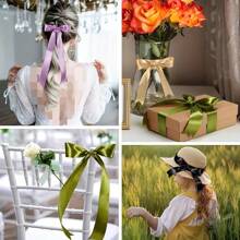 1 Rollo de elegante cinta de satén, cinta de seda de colores para manualidades DIY, hacer lazos, decoración de boda, envolver regalos y decoración de fiestas - Disponible en múltiples colores, 25 yardas / 100 yardas