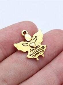 10 件 20x19 毫米（0.79x0.75 英寸）天使守护我的饰品，适用于 DIY 耳环、项链、手链、钥匙扣首饰制作 - 天使 - 查看 13