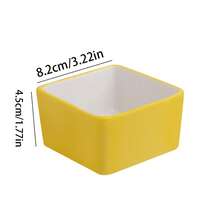 陶瓷倉鼠食用碗，鸚鵡甜甜圈糖果色餵食盤 - 彩色 - 查看 6