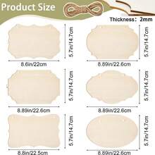 1pc Unfinished Wooden Craft Blank Tag DIY Wooden Rectangle For Painting & Writing Wedding Signboard - DIY Graffiti Plaque - View 11