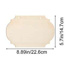 1pc Unfinished Wooden Craft Blank Tag DIY Wooden Rectangle For Painting & Writing Wedding Signboard - DIY Graffiti Plaque - View 8