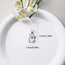 1pc Mobile Phone Dust Plug With Alloy Charm, Blue Planet, Cherry, Rabbit, Love, Music Note, Hand, Prevent Dust And Plug Charging Port - Multicolor - View 10