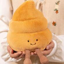 1pc Creative Toilet Paper Roll Doll, Funny Pooping Plush Doll, Bathroom Decor - Multicolor - View 3