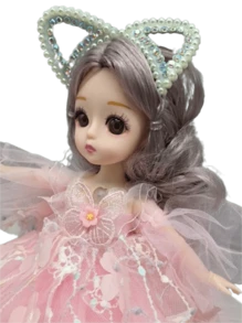 Muñeca articulada 30 cm estilo princesa - Rosado Sandía - Ver 2