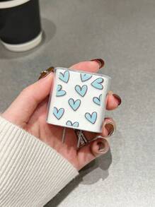 5 件海军蓝心形设计 20W/18W 手机充电器套装，充电线保护器，充电头保护器，兼容 11 12 13 14 15 16 17 - 寶藍色 - 查看 2