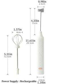 家用電動奶泡器，咖啡、卡布奇諾和拿鐵泡沫製造機，食品、烹飪、雞蛋、廚房用品、廚房工具、廚房小物。 - 彩色 - 查看 2