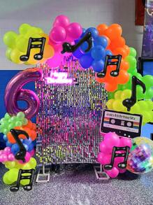 10 قطعة بالون ألمنيوم بشكل علامات الموسيقى السوداء لحفلات الروك والديسكو ، عيد الميلاد السعيد ، حفلات الفرقة ، احتفالات المنزل ، ديكورات عيد الميلاد - الأسود - مشاهدة 5