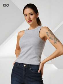 Women Tank Tops & Camis - 灰色 - 查看 1