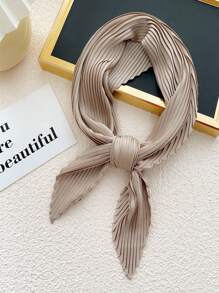 新款簡約純色方巾，70cm壓花絲巾，適用於女性，多功能、萬能，可作腰帶、髮帶、頸巾或時尚頸巾。巾帶，頭帶，髮箍，讓您的造型更加華麗。 - 多色 - 查看 5