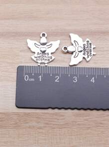 10 件 20x19 毫米（0.79x0.75 英寸）天使守护我的饰品，适用于 DIY 耳环、项链、手链、钥匙扣首饰制作 - 天使 - 查看 10