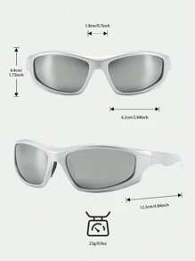 3 piezas Gafas de moda de estilo deportivo con marco de piloto de plástico, decoración de viaje de calle, para vacaciones de playa de verano, al aire libre, estilo de preparación de viajes para volver a la escuela
