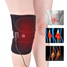 Massage With Heated Knee Pads,USB Heating Pad For Knees, Leg Massagers, Heated Knee Pads Can Relieve Pressure - Black - View 2